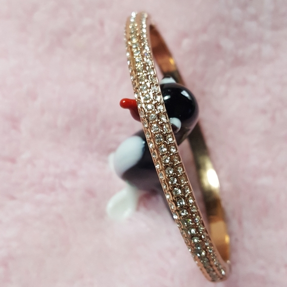 Rose gold and crystal bracelet - Picture 6 of 8